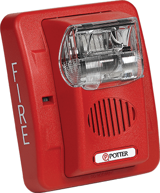 Serie HS-24 Bocina con Luz estroboscópica de montaje en pared con candela seleccionable ROJO/BLANCO