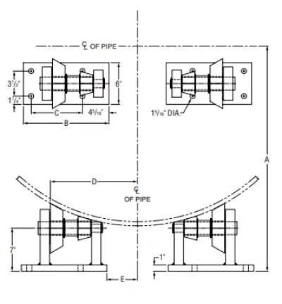 Fig 76SD Rodillo Fabricado Para Tubería De Gran Diámetro