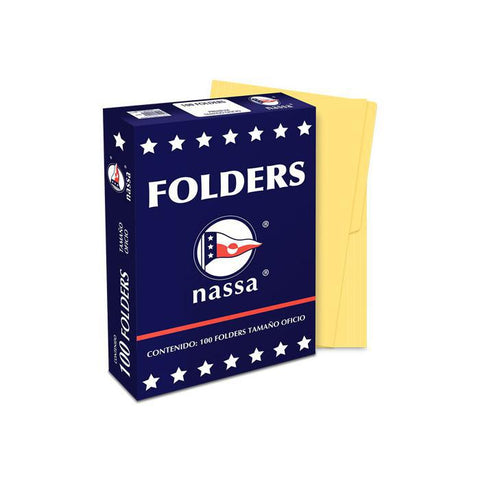 Folder Tamaño Carta Crema Paq. 100 pz