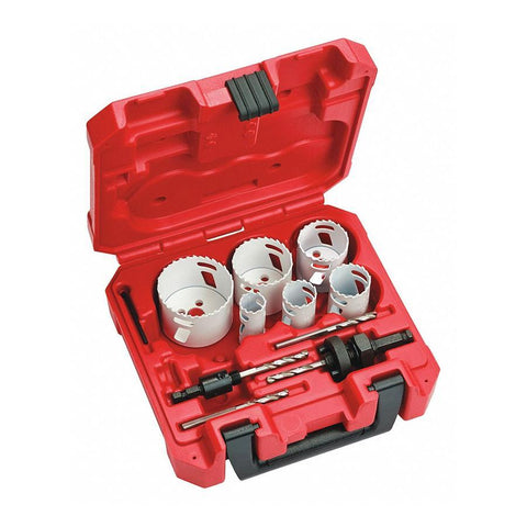 Juego Sacabocados Bimetalico Electricista 10 pza 7/8" a 2 1/2"